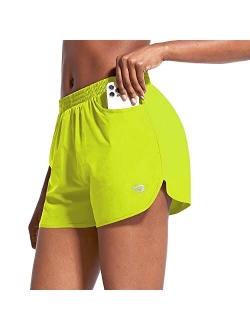 Women's 3" Running Athletic Shorts Quick Dry Gym Workout Shorts with Pockets