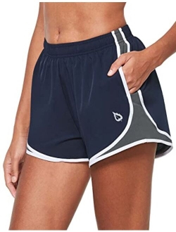 Women's 3" Running Athletic Shorts Quick Dry Gym Workout Shorts with Pockets