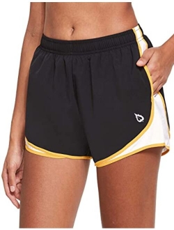 Women's 3" Running Athletic Shorts Quick Dry Gym Workout Shorts with Pockets