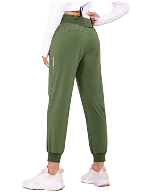 BALEAF Women's Joggers Pants Lightweight Hiking Running Pants with Zipper Pockets