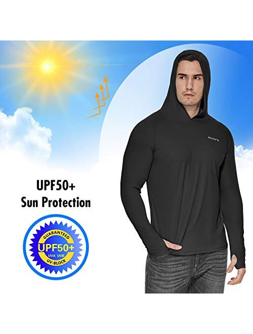 BALEAF Men's UPF 50+ Sun Protection Hoodie Long Sleeve SPF/UV Quick Dry Lightweight Fishing Workout Thumbholes Shirt