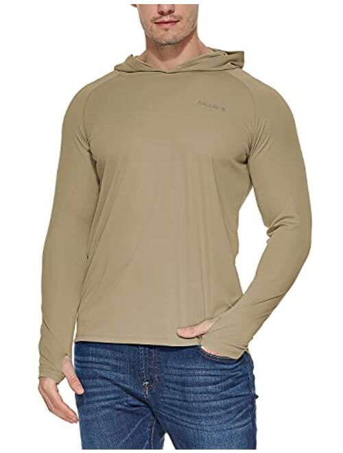 BALEAF Men's UPF 50+ Sun Protection Hoodie Long Sleeve SPF/UV Quick Dry Lightweight Fishing Workout Thumbholes Shirt