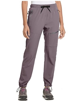 Women's Hiking Cargo Pants Outdoor Lightweight Capris Water Resistant UPF 50 Zipper Pockets