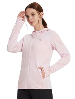 Women's UPF 50  Sun Protection Jacket Hooded Cooling Shirt with Pockets Hiking Outdoor Performance