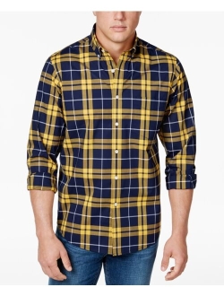 Men's Perry Plaid Stretch Shirt with Pocket, Created for Macy's