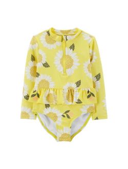 Baby Girl Carter's Sunflower 1-Piece Rashguard