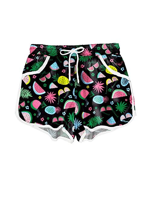 Deerose Girls Summer Board Shorts Quick Dry Swim Bottom Athletic Running Shorts 5-14 Years