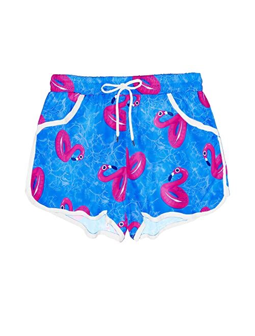 Deerose Girls Summer Board Shorts Quick Dry Swim Bottom Athletic Running Shorts 5-14 Years