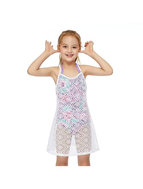 Jimmy Baha·mas Jimmy Bahamas Swimsuit Cover Up for Girls Little Kids Girl's Beach Crochet Mesh Crossback Swim Cover Up Dress