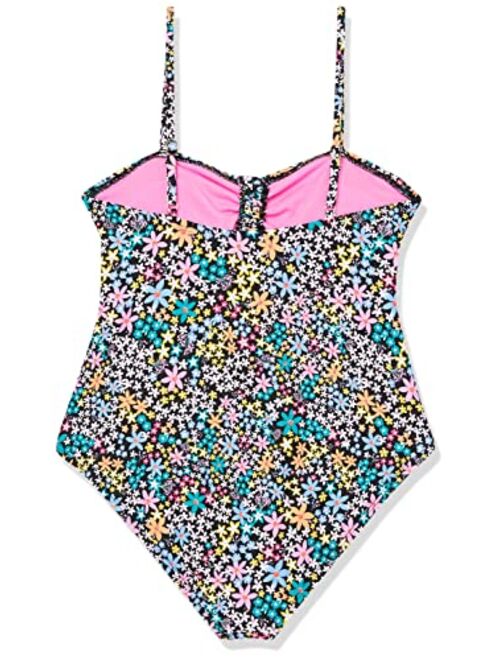 Hobie Girls Cutout One Piece Swimsuit