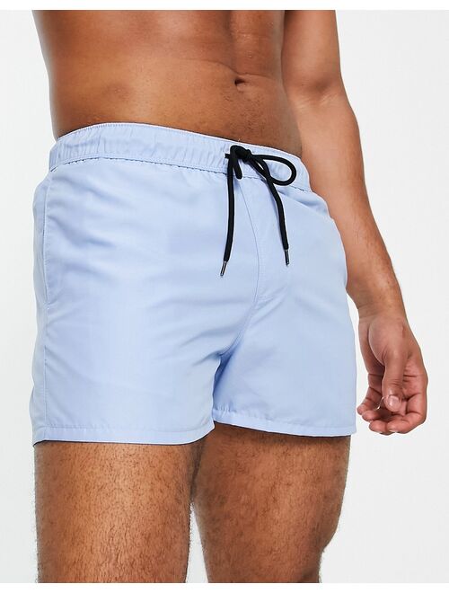 ASOS DESIGN swim short in blue short length