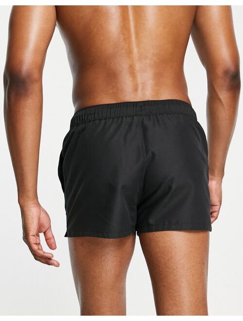 ASOS DESIGN swim shorts in black super short length