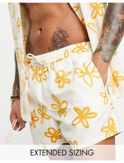 swim shorts with floral print - part of a set