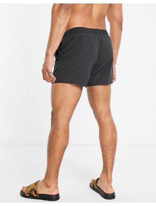 ASOS DESIGN 2 pack swim shorts in beige and black short length save