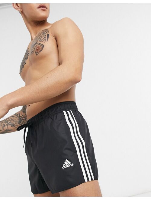 adidas performance adidas Swim 3-Stripes swim trunks in black