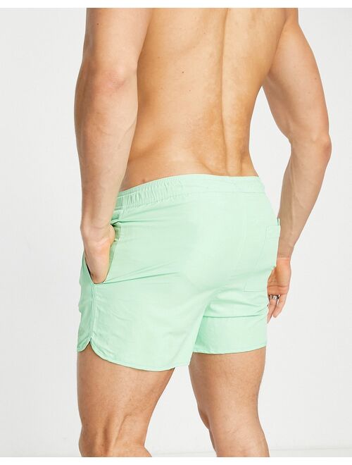 Pull&Bear basic swim shorts in light green