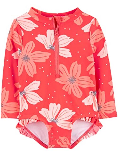 Simple Joys by Carter's Girls' 1-Piece Zip Rashguard