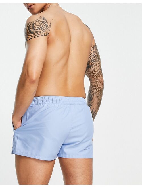 ASOS DESIGN swim shorts in blue super short length