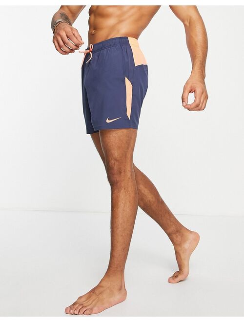 Nike Swimming 5 inch Volley short in thunder blue