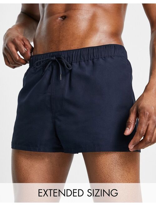 ASOS DESIGN swim shorts in navy super short length