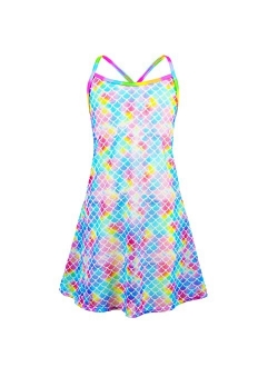 CinCili Girls Swim Cover Ups Beach Crochet Mesh Crossback Swimsuits Cover Up Dress for Girls 4-12 Years