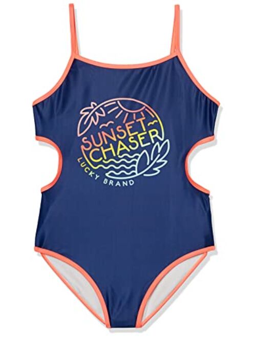 Lucky Brand Girls' One-Piece Swimsuit