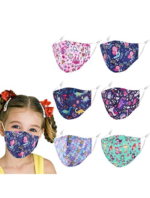 Woplagyreat Kids Cute Face Mask Design Reusable Washable Madks Facemask with Adjustable Earloops Gift