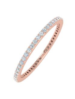 1/3 Carat Diamond Eternity Wedding Band in 10K Gold - IGI Certified