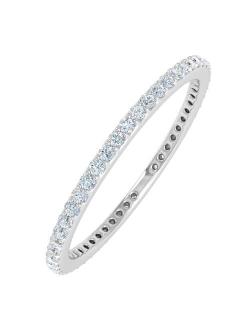 1/3 Carat Diamond Eternity Wedding Band in 10K Gold - IGI Certified