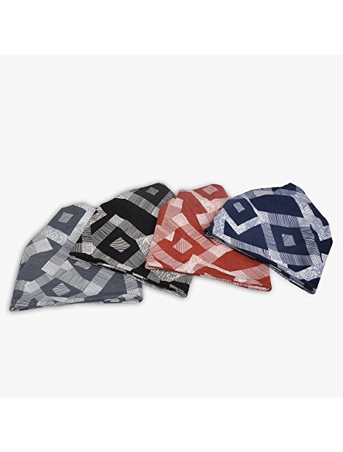 Ababalaya Cotton Face Bandanas for Sports Headwear Headband Neck Gaiter Chemo Cap Hair Loss Beanie Nightcap