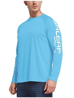 Men's Long Sleeve UV Shirts Sun Protection UPF 50  Shirt SPF Lightweight Quick Dry Rash Guard for Hiking Fishing