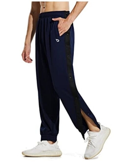 Men's Tear Away Basketball Pants Loose Fit Active Sweatpants Casual Workout