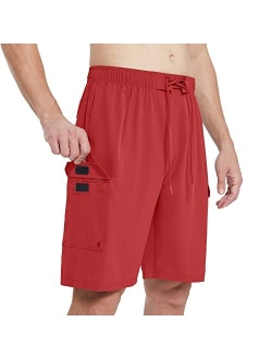 Men's 22" Board Shorts Swim Trunks No Mesh Liner Quick Dry Long Boardshorts Bathing Suit Swimwear with Pockets