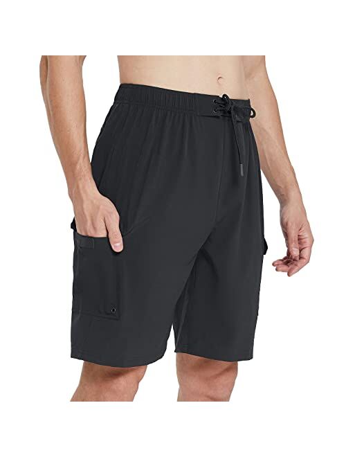 BALEAF Men's 22" Board Shorts Swim Trunks No Mesh Liner Quick Dry Long Boardshorts Bathing Suit Swimwear with Pockets