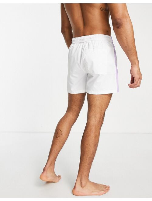 Topman abstract stripe swim short in lilac