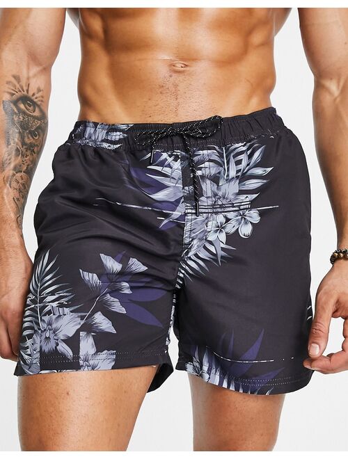 Jack & Jones Intelligence swim short with floral print