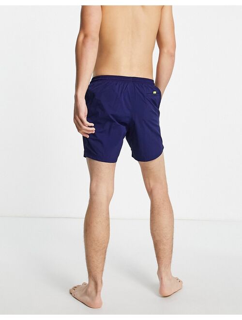 Hugo Boss BOSS Bodywear BOSS Beachwear large logo swim shorts in navy