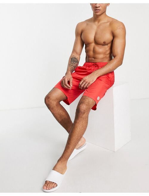 Topman longline swim short in red