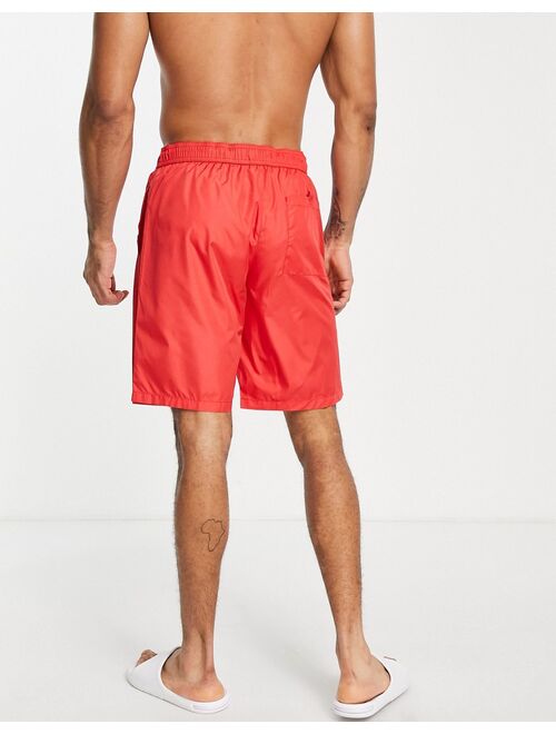 Topman longline swim short in red