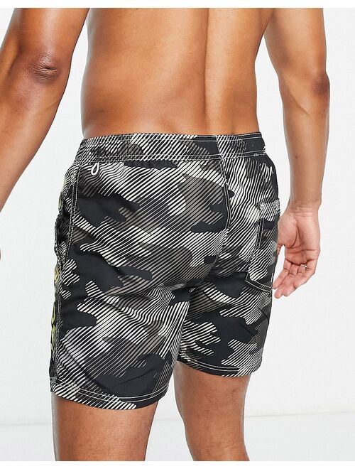 Jack & Jones Intelligence swim short in camo print