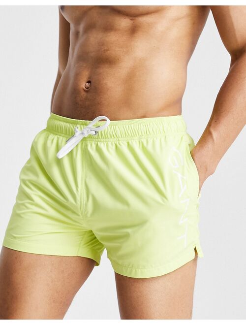 GANT swim shorts in green with side logo