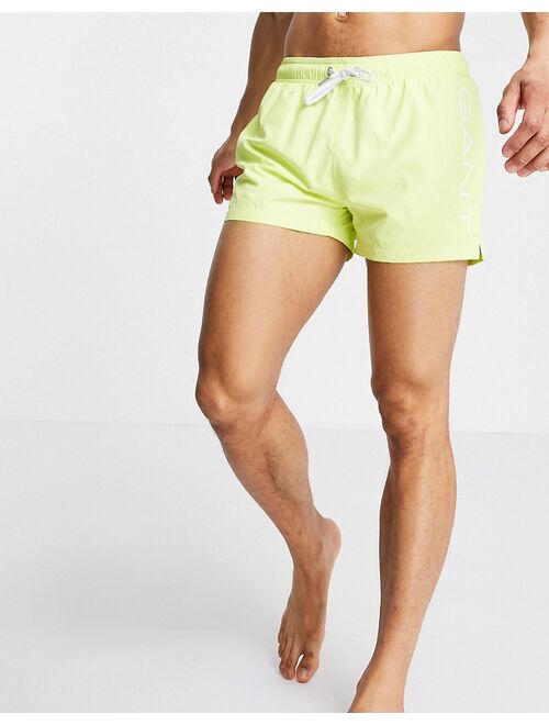 GANT swim shorts in green with side logo