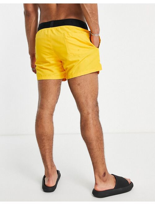 SikSilk standard swim shorts in yellow