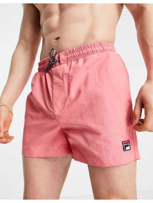 Fila Artoni box logo swim shorts in pink