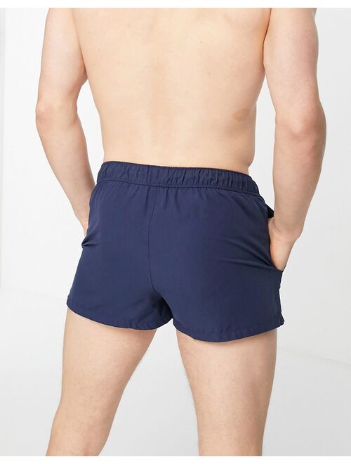 ASOS DESIGN swim shorts in navy super short length