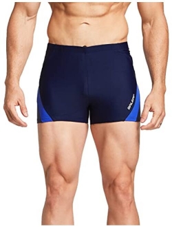 Men's Square Leg Athletic Swim Jammers Durable Training Splice Team Swimsuit