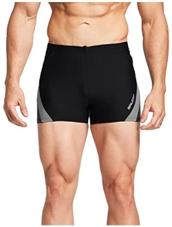 Men's Square Leg Athletic Swim Jammers Durable Training Splice Team Swimsuit