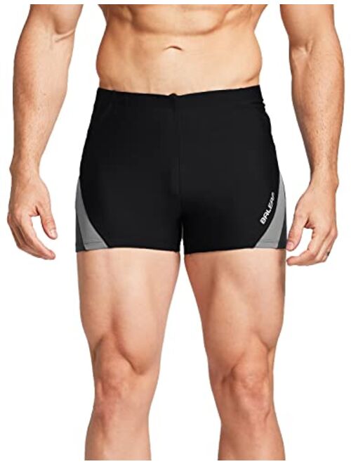 BALEAF Men's Square Leg Athletic Swim Jammers Durable Training Splice Team Swimsuit