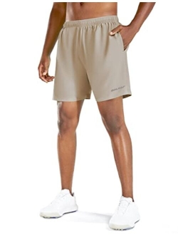 Men's 5" Running Athletic Shorts Zipper Pocket