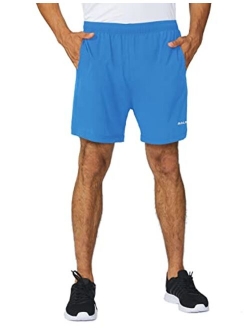 Men's 5" Running Athletic Shorts Zipper Pocket